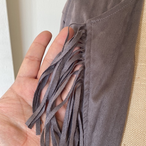 Misslook Vegan Faux Suede Grey Jacket L - Picture 5 of 8